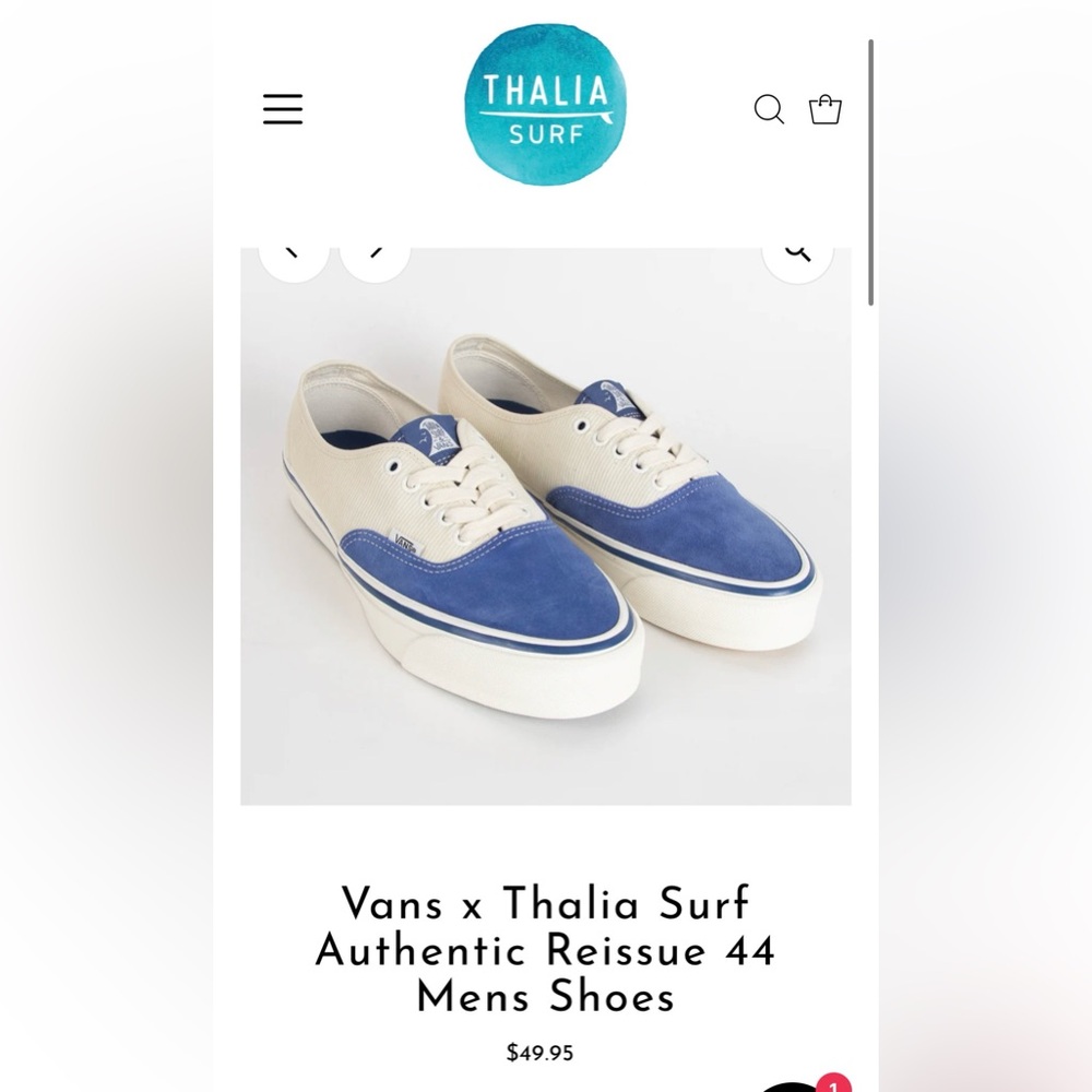 Brand new men’s size 10 Thalia surf vans collab